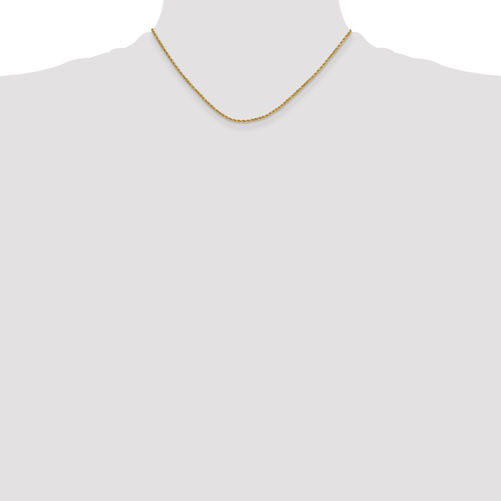 10k 2mm Semi-solid D/C Rope Chain (10DH014-16)