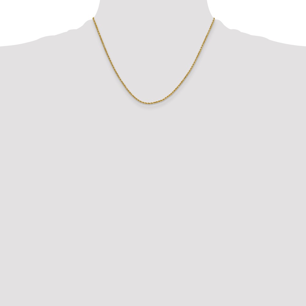 10k 2mm Semi-solid D/C Rope Chain (10DH014-18)
