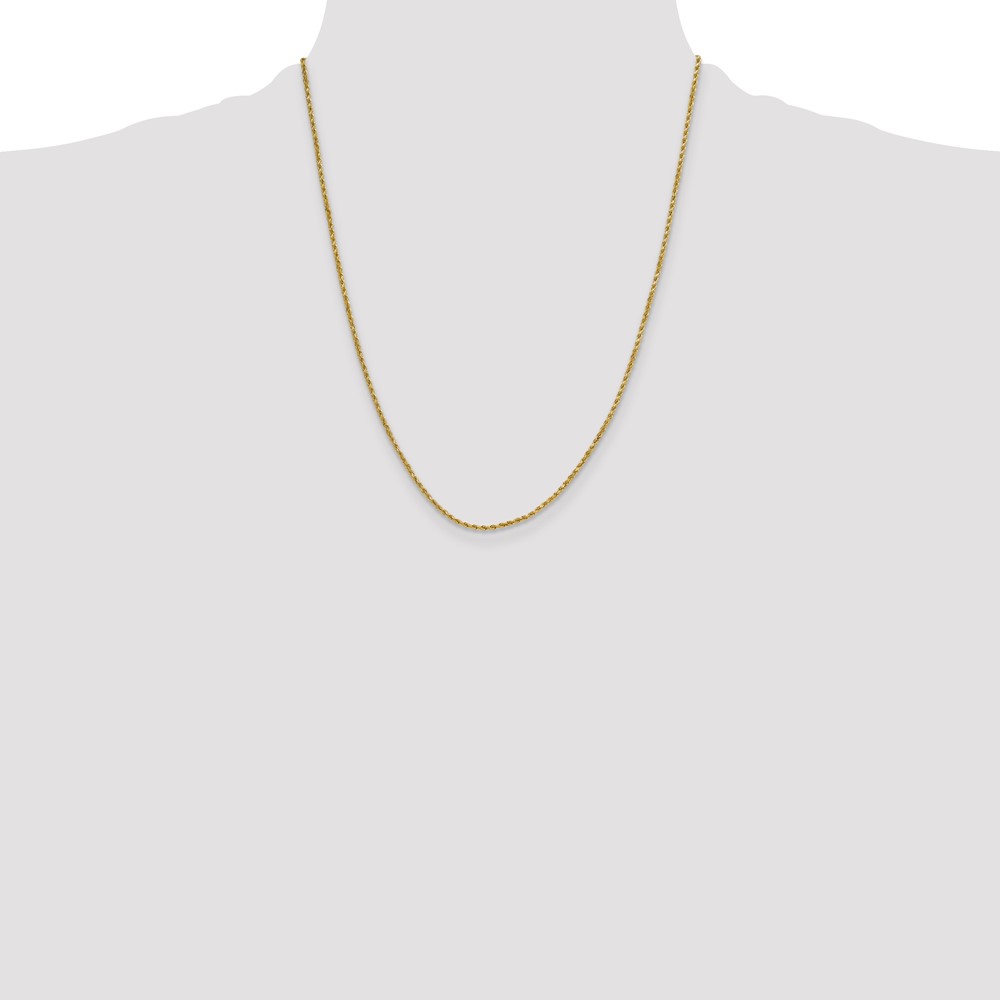 10k 2mm Semi-solid D/C Rope Chain (10DH014-22)