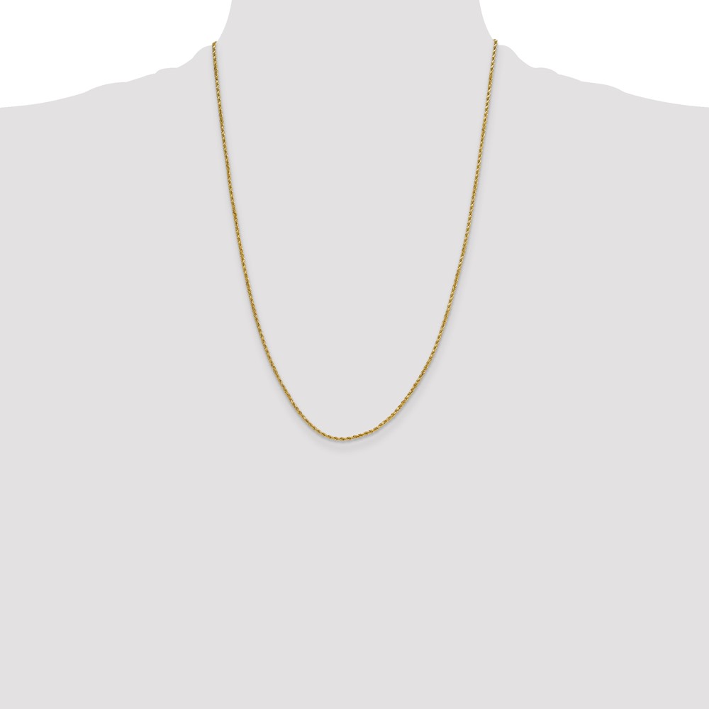10k 2mm Semi-solid D/C Rope Chain (10DH014-24)