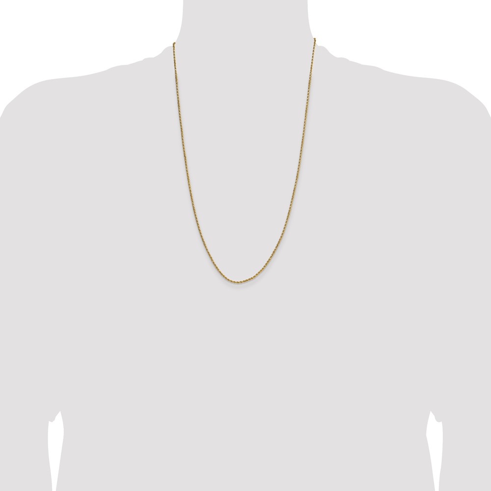 10k 2mm Semi-solid D/C Rope Chain (10DH014-26)