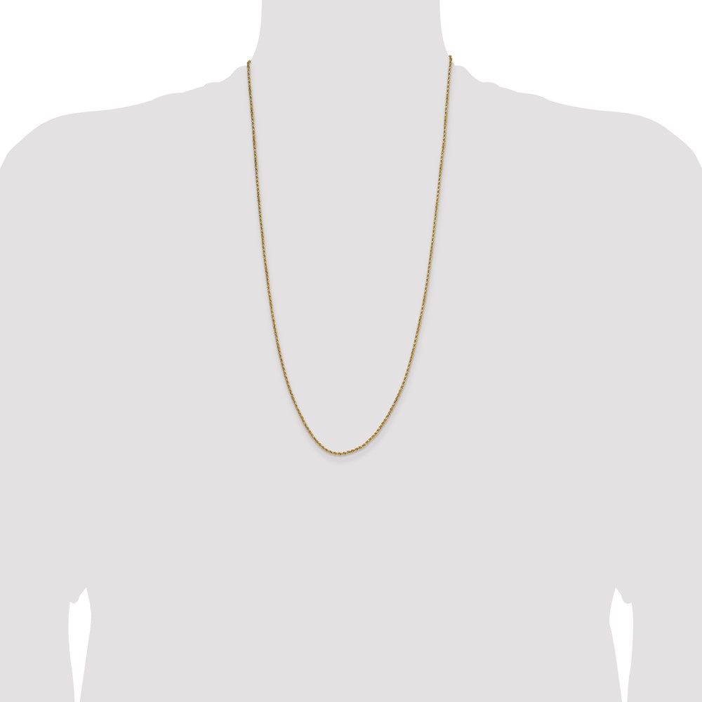 10k 2mm Semi-solid D/C Rope Chain (10DH014-28)
