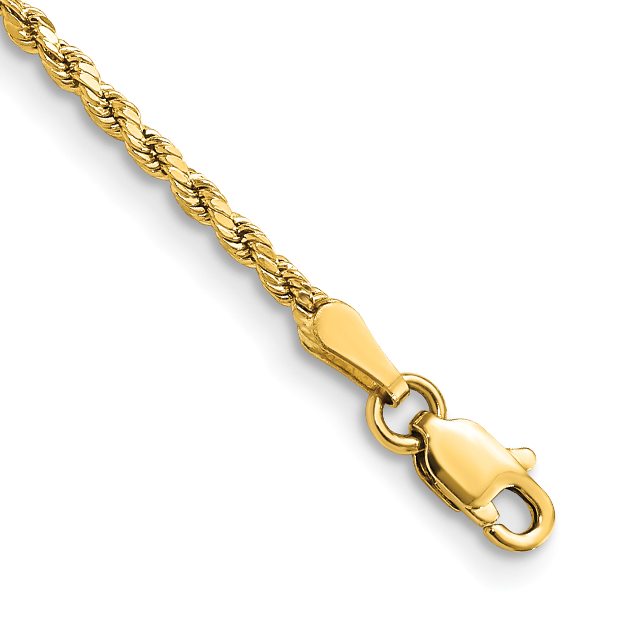 10k 2mm Semi-solid D/C Rope Chain (10DH014-7)
