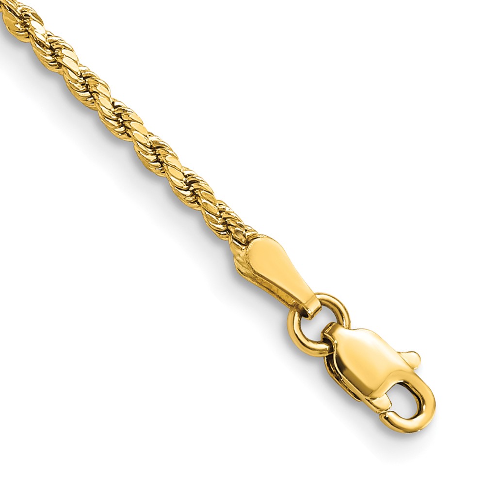 10k 2mm Semi-solid D/C Rope Chain (10DH014-7)