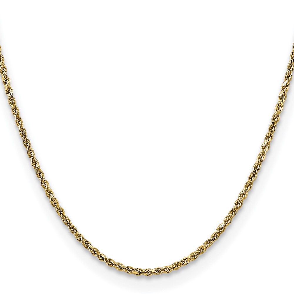 10k 2.25mm Semi-solid D/C Rope Chain (10DH016-20)