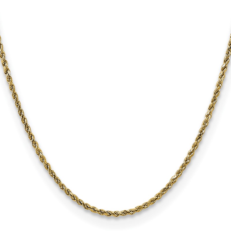 10k 2.25mm Semi-solid D/C Rope Chain