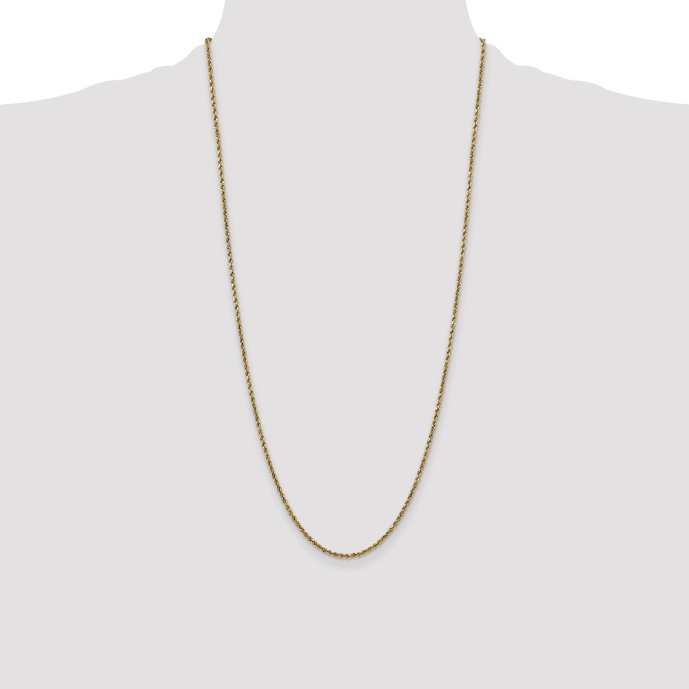 10k 2.25mm Semi-solid D/C Rope Chain (10DH016-28)