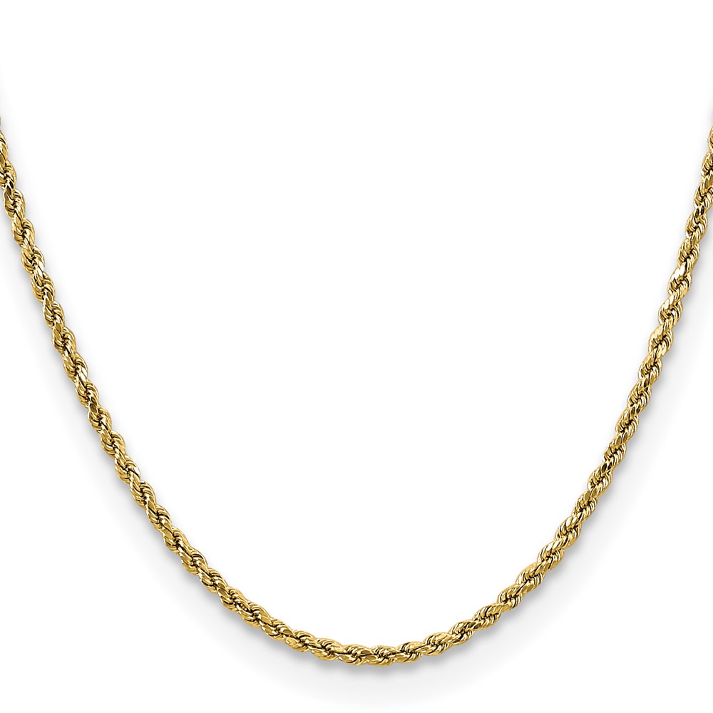10k 2.5mm Semi-solid D/C Rope Chain (10DH018-18)