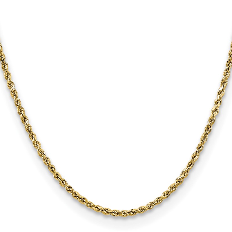10k 2.5mm Semi-solid D/C Rope Chain