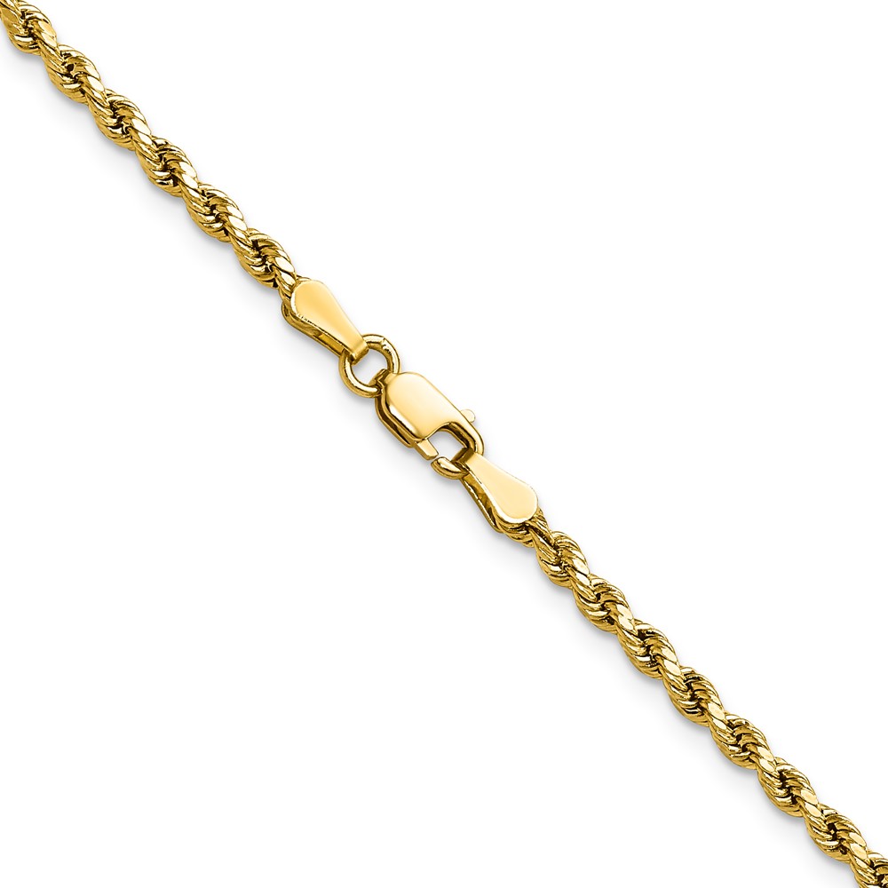 10k 2.5mm Semi-solid D/C Rope Chain (10DH018-18)
