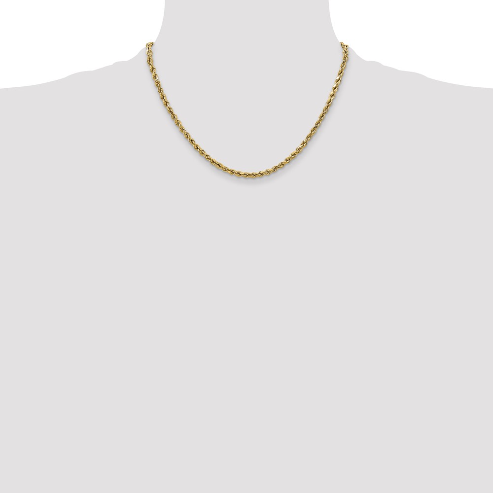 10k 2.5mm Semi-solid D/C Rope Chain (10DH018-18)
