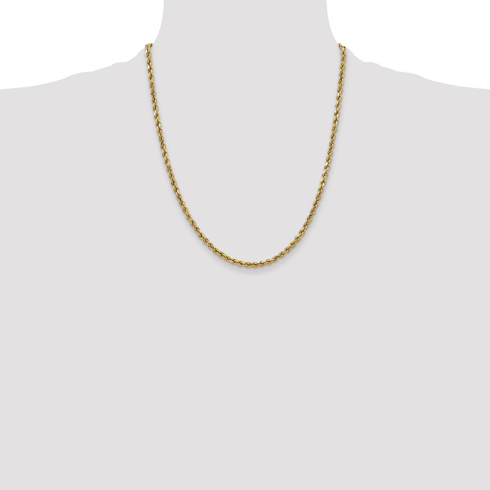 10k 2.5mm Semi-solid D/C Rope Chain (10DH018-22)