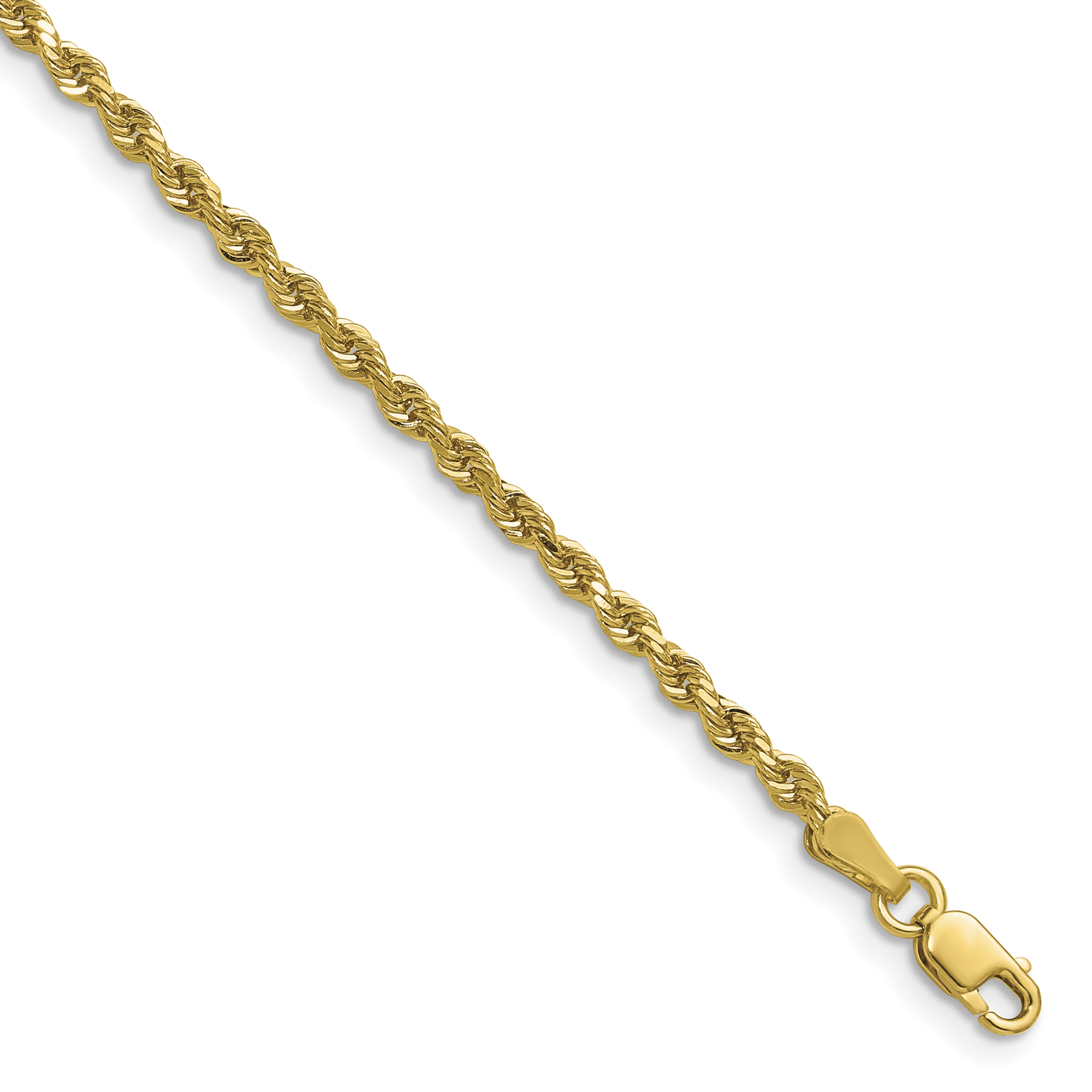 10k 2.5mm Semi-solid D/C Rope Chain (10DH018-18)