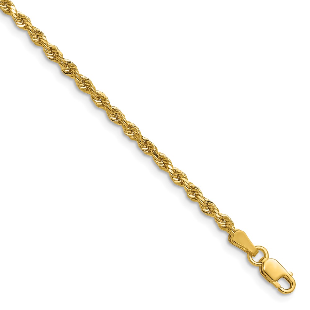 10k 2.5mm Semi-solid D/C Rope Chain (10DH018-18)