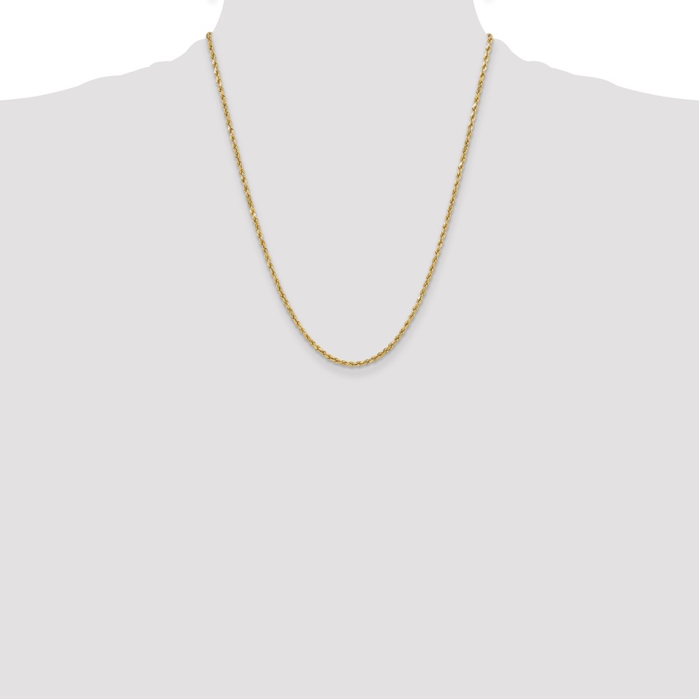 10k 3mm Semi-solid D/C Rope Chain (10DH021-22)