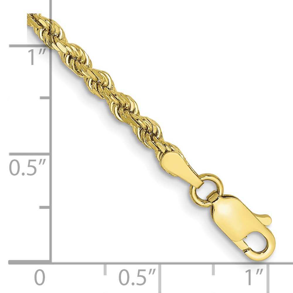 10k 3mm Semi-solid D/C Rope Chain (10DH021-7)