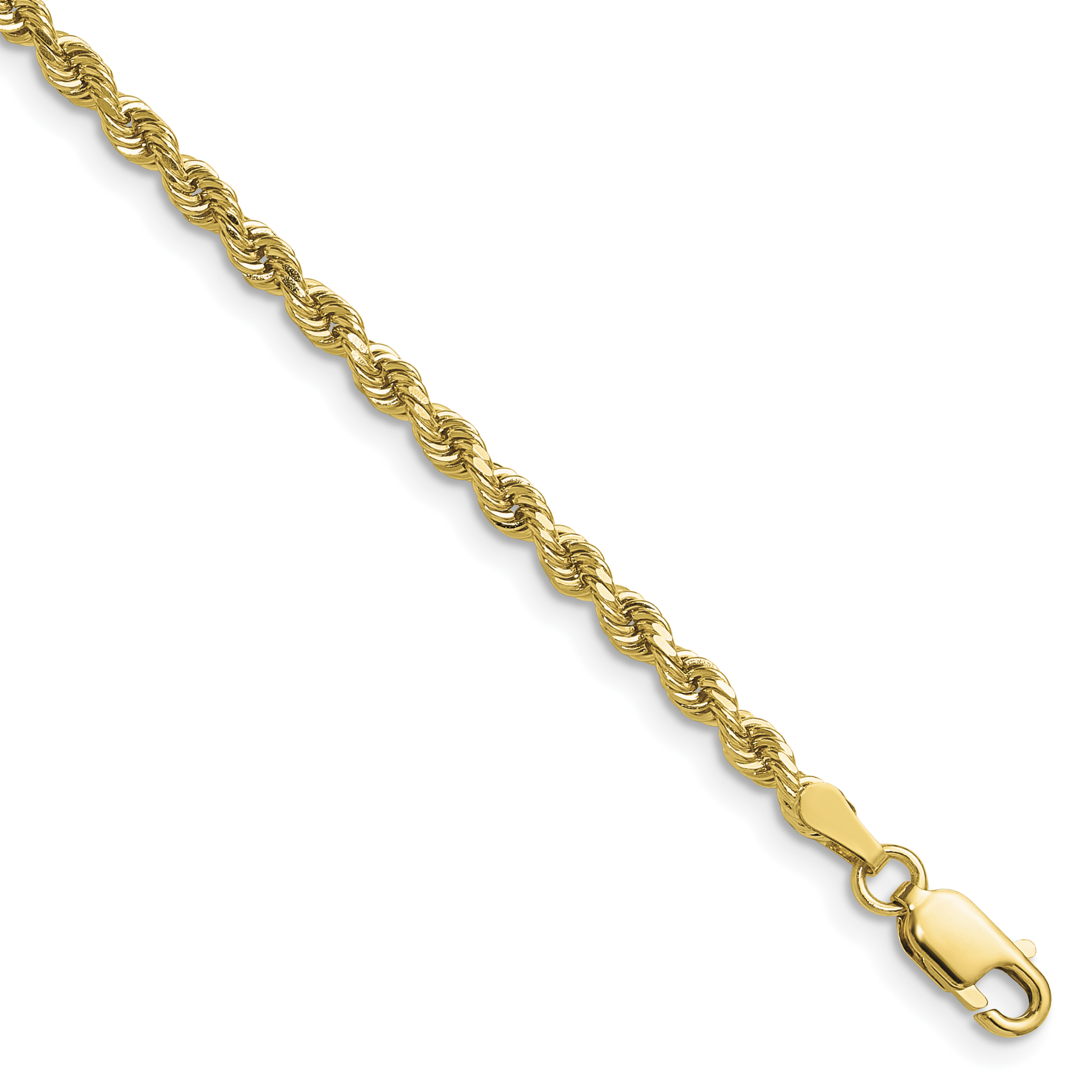 10k 3mm Semi-solid D/C Rope Chain (10DH021-16)
