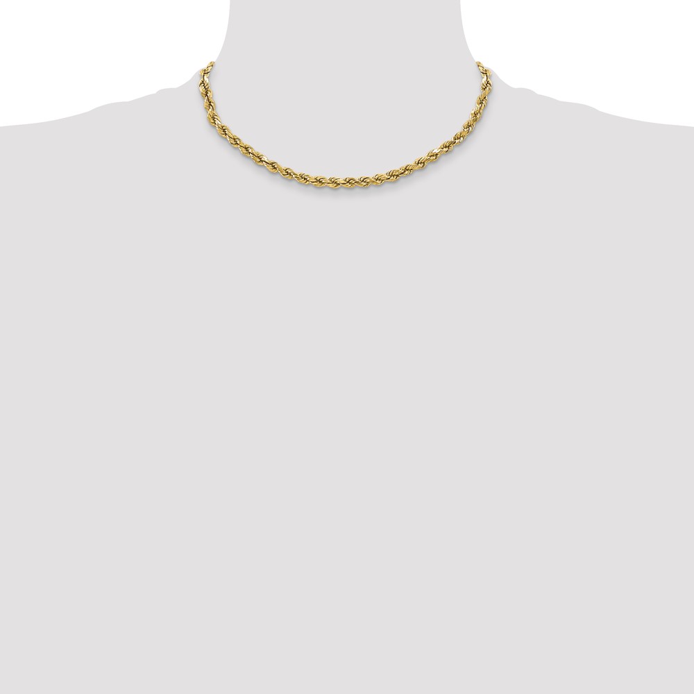 10k 3.5mm Semi-solid D/C Rope Chain (10DH025-16)