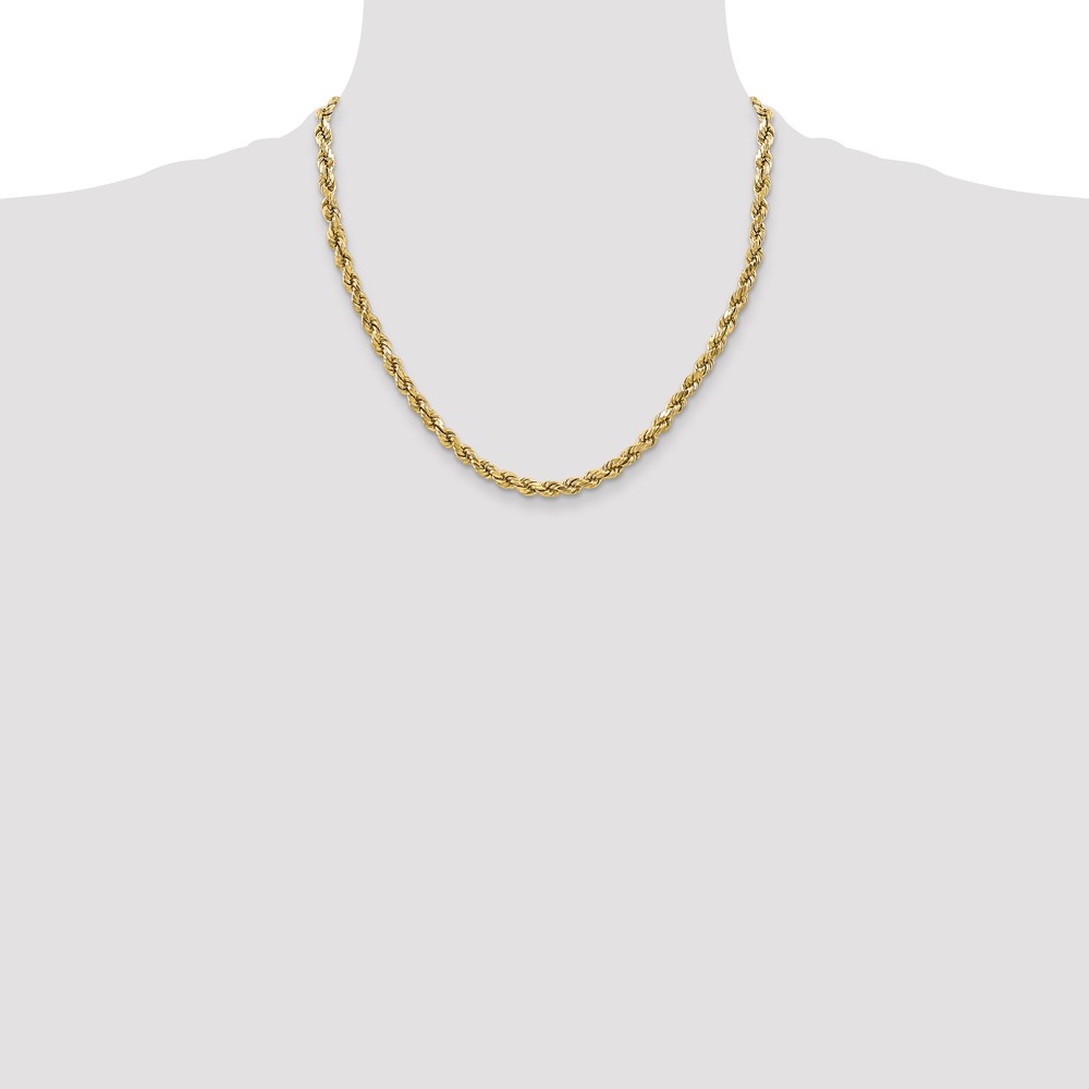 10k 3.5mm Semi-solid D/C Rope Chain (10DH025-20)