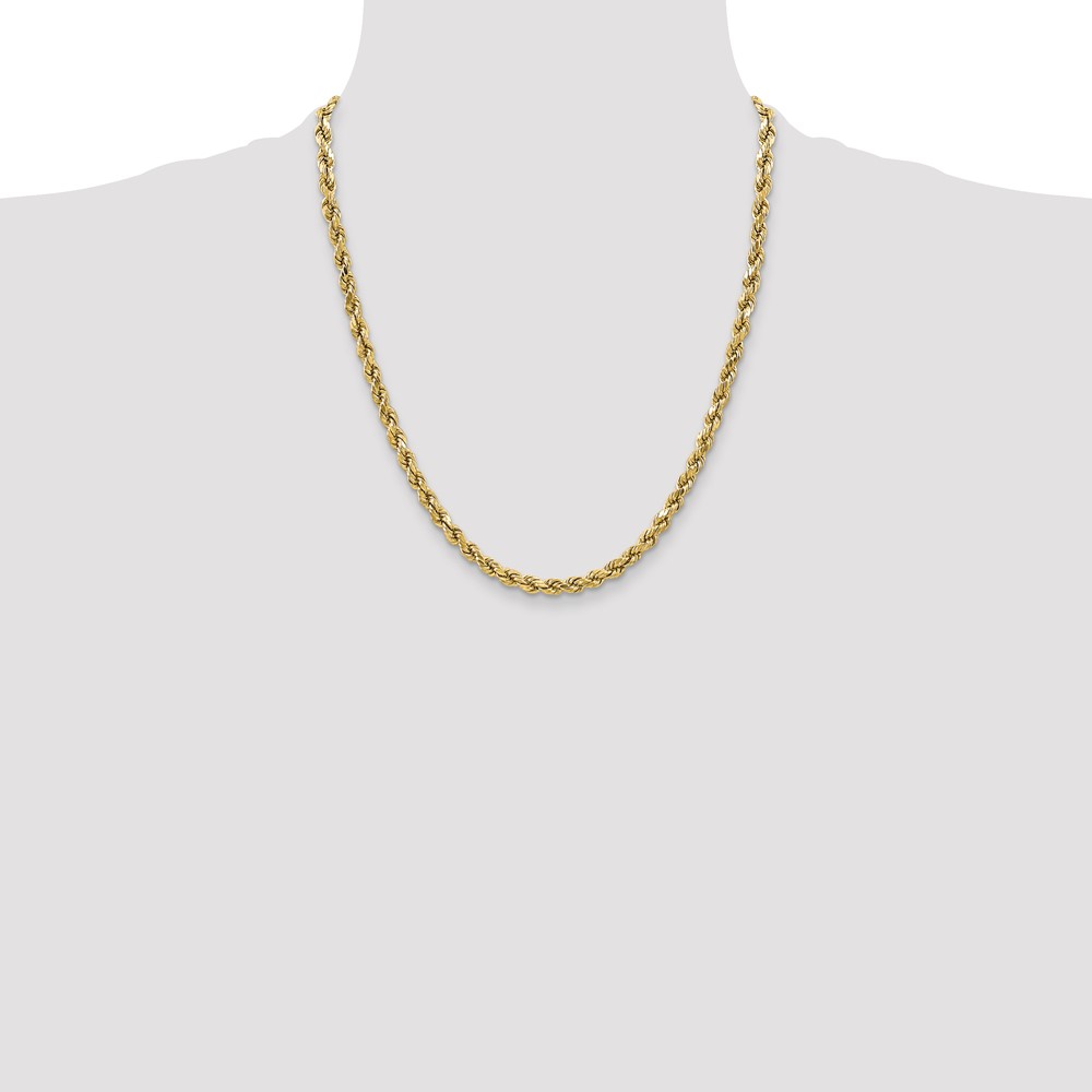 10k 3.5mm Semi-solid D/C Rope Chain (10DH025-22)