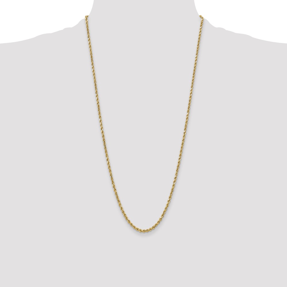 10k 3.5mm Semi-solid D/C Rope Chain (10DH025-28)