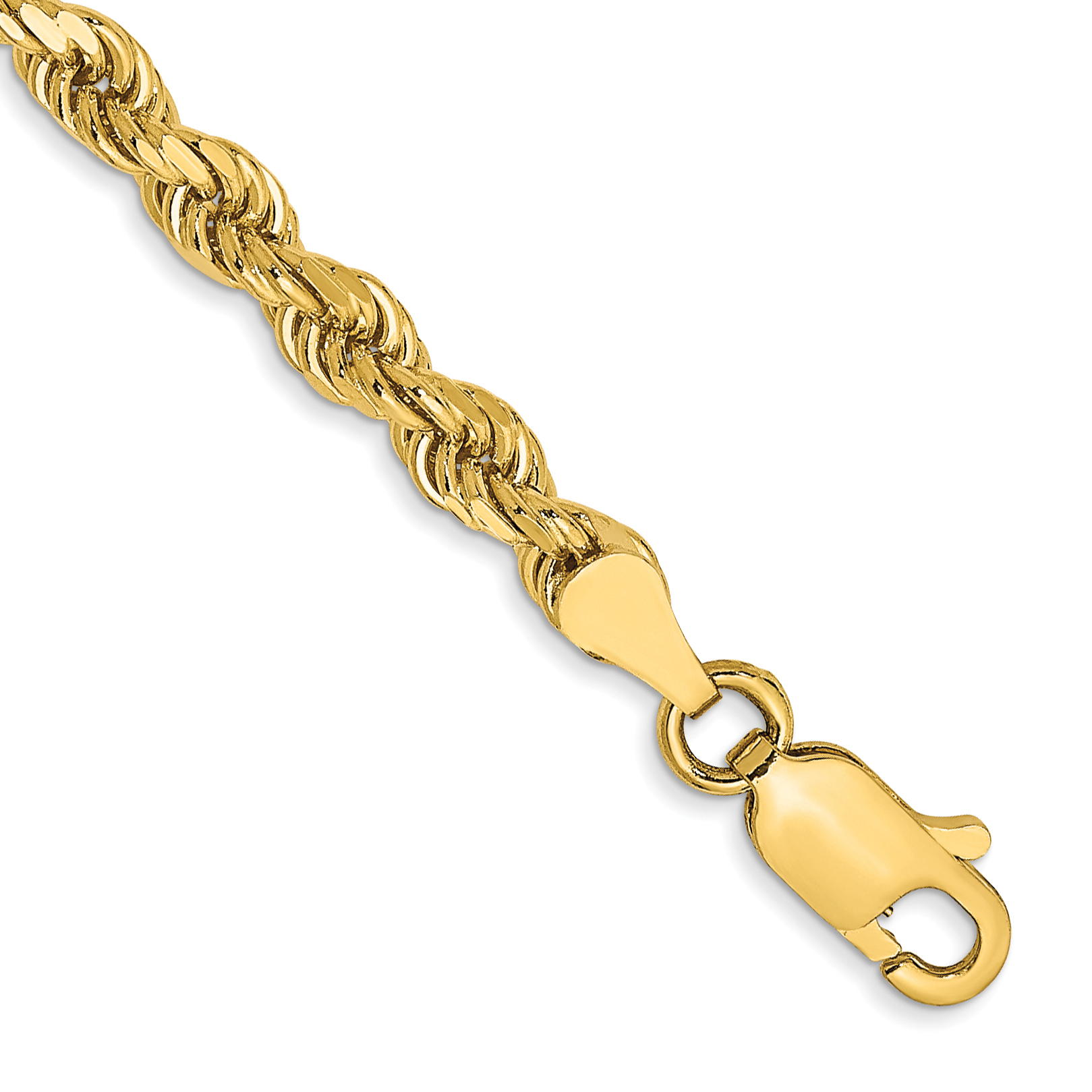 10k 3.5mm Semi-solid D/C Rope Chain (10DH025-7)