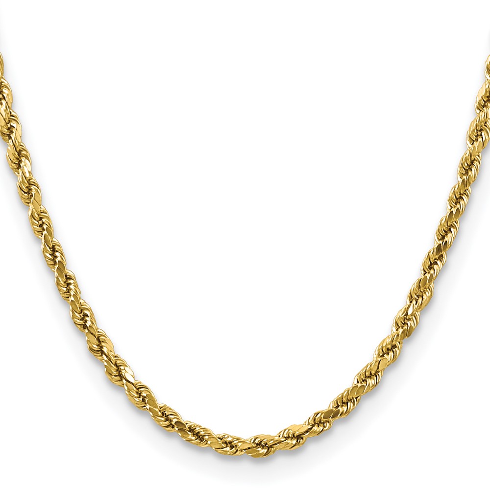 10k 4mm Semi-solid D/C Rope Chain (10DH030-16)
