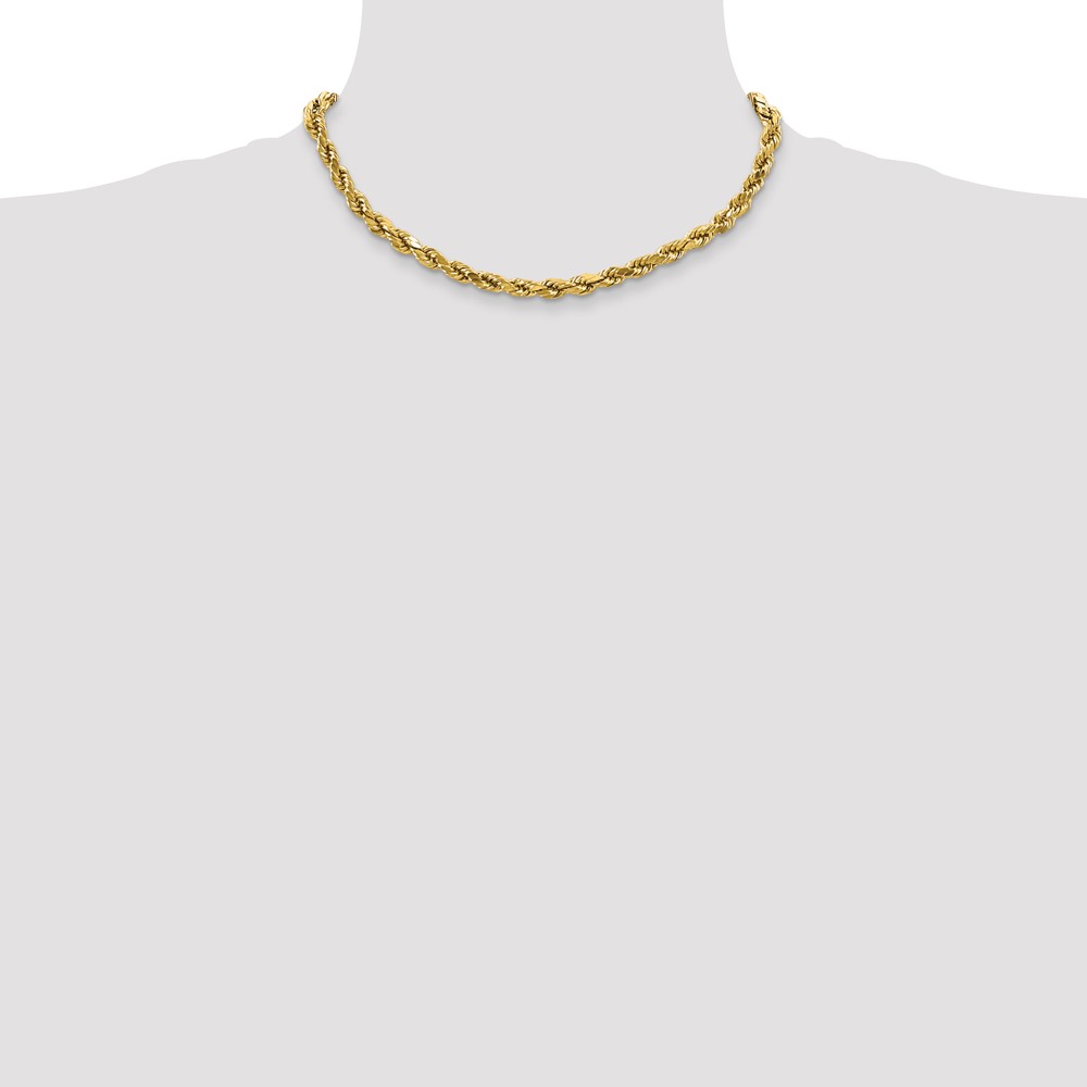 10k 4mm Semi-solid D/C Rope Chain (10DH030-16)
