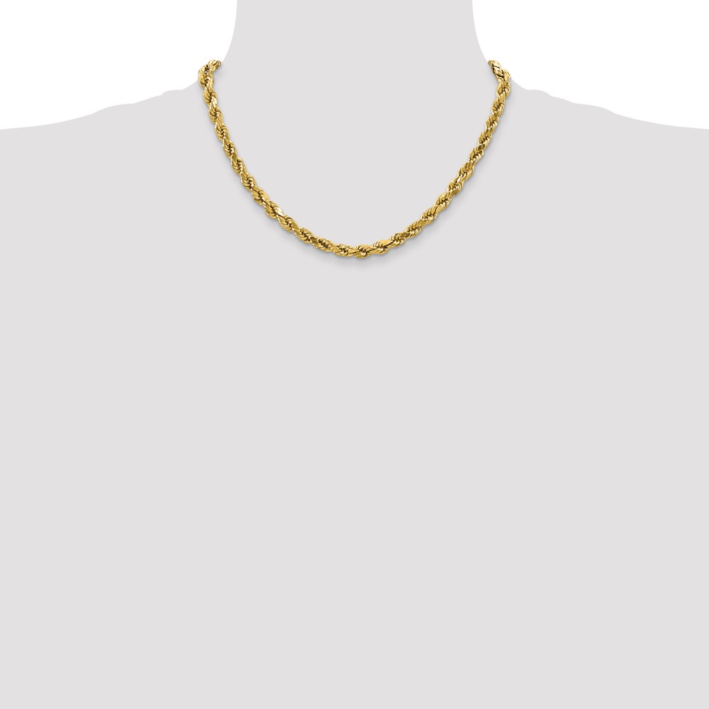 10k 4mm Semi-solid D/C Rope Chain (10DH030-18)