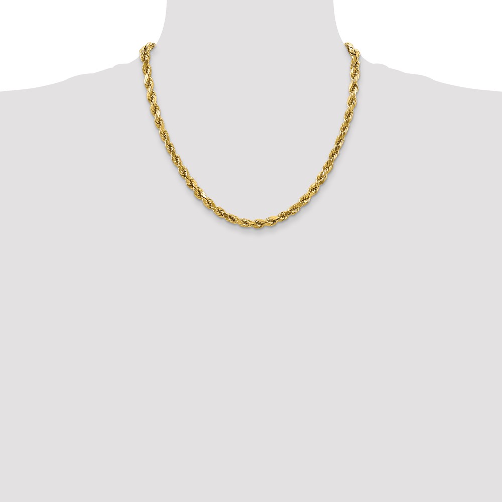 10k 4mm Semi-solid D/C Rope Chain (10DH030-20)