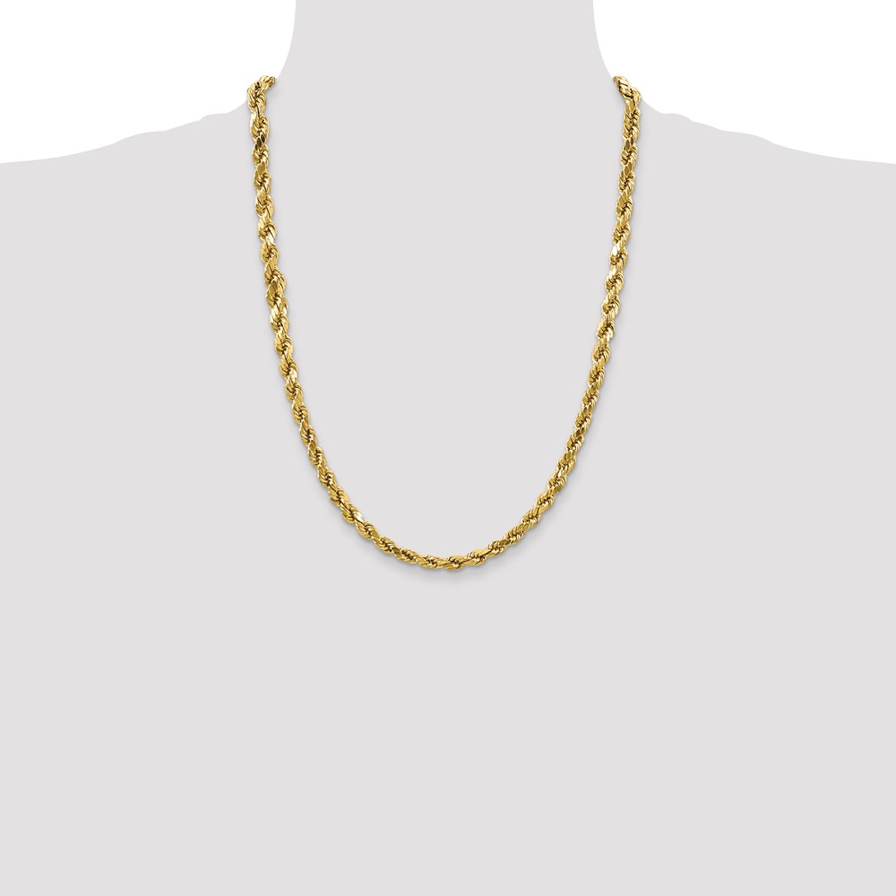 10k 4mm Semi-solid D/C Rope Chain (10DH030-24)