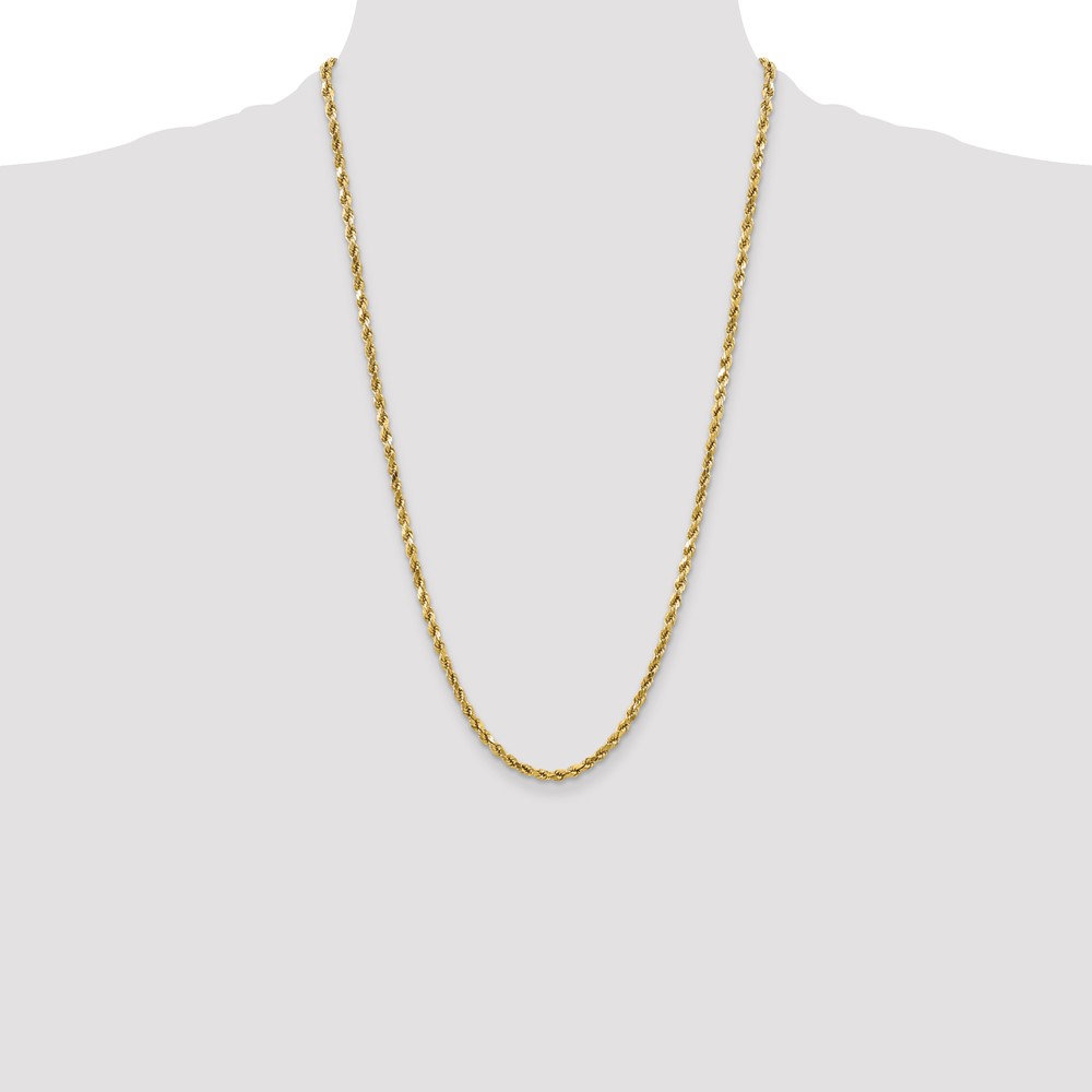 10k 4mm Semi-solid D/C Rope Chain (10DH030-26)