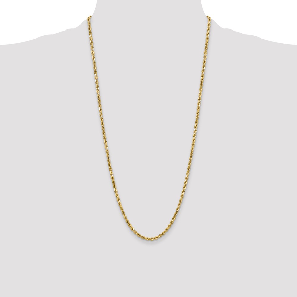 10k 4mm Semi-solid D/C Rope Chain (10DH030-28)