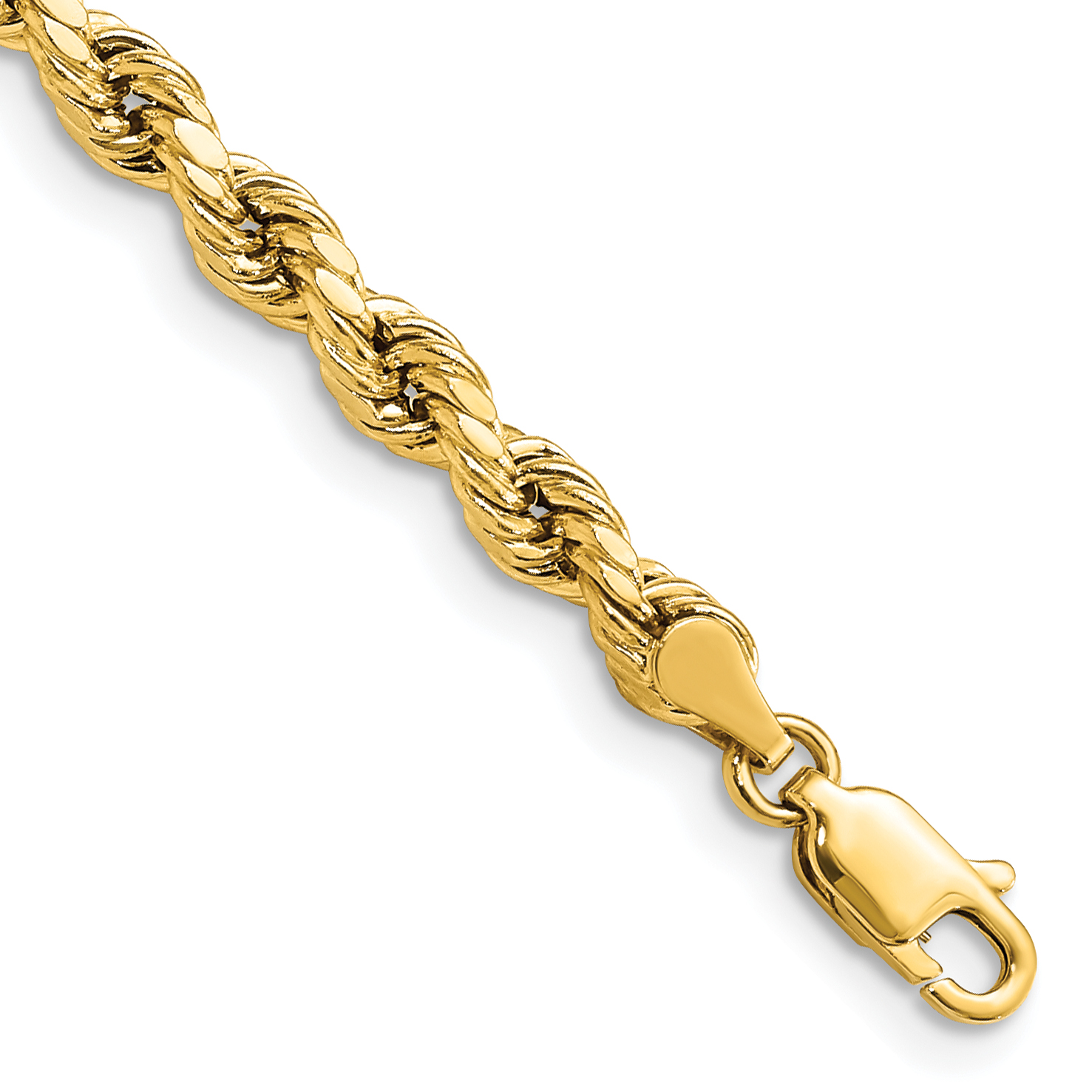 10k 4mm Semi-solid D/C Rope Chain (10DH030-9)