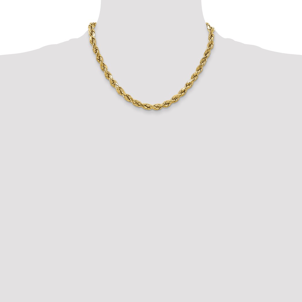 10k 4.9mm Semi-solid D/C Rope Chain (10DH035-18)