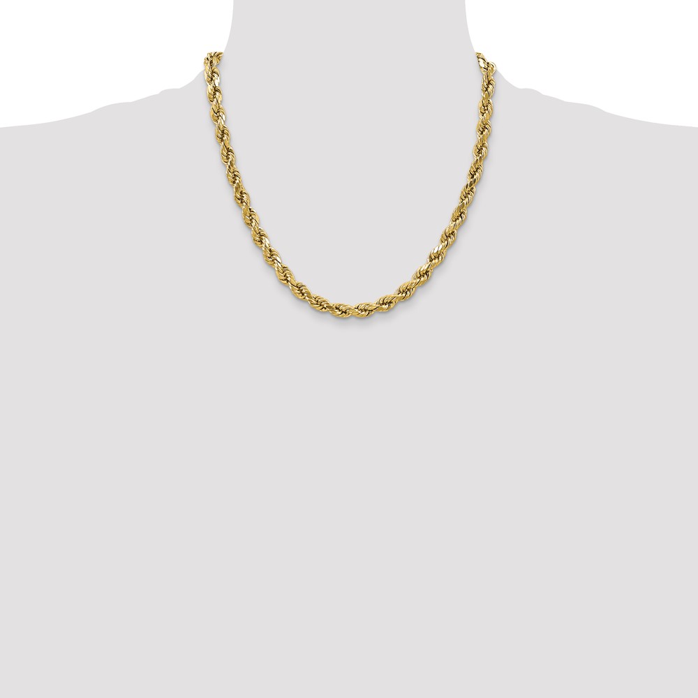 10k 4.9mm Semi-solid D/C Rope Chain (10DH035-20)
