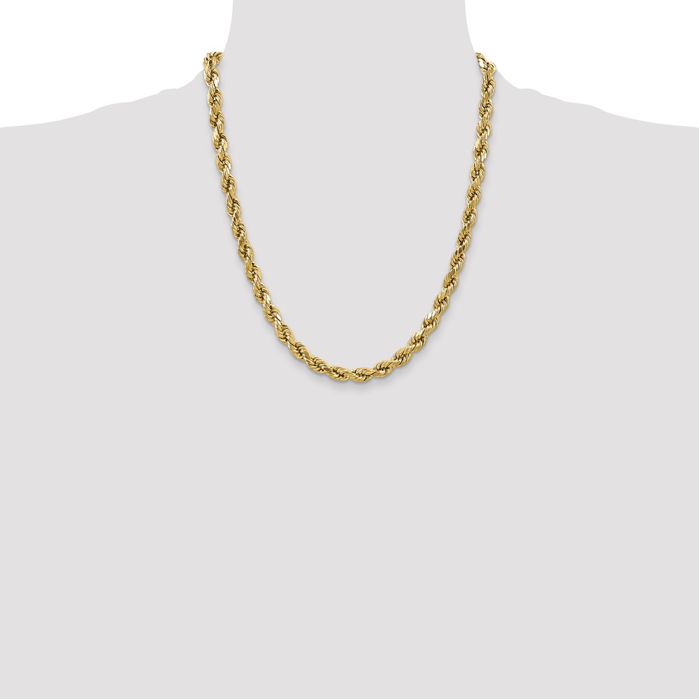 10k 4.9mm Semi-solid D/C Rope Chain (10DH035-22)