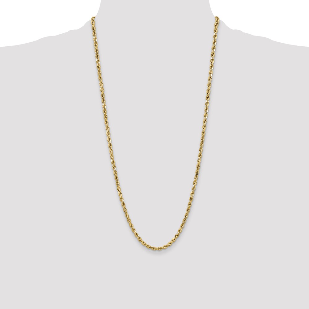 10k 4.9mm Semi-solid D/C Rope Chain (10DH035-28)