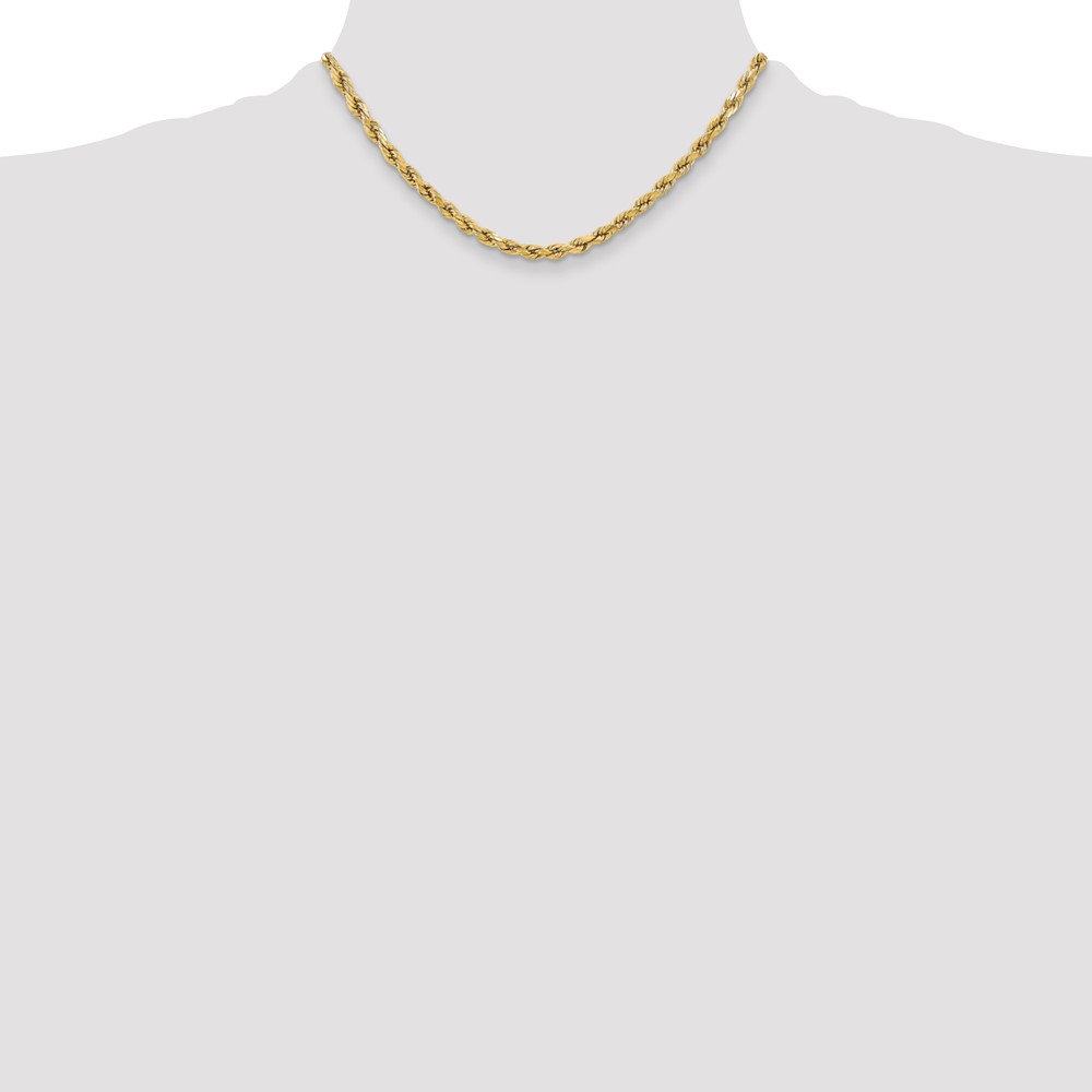 10k 5.5mm Semi-solid D/C Rope Chain (10DH040-16)