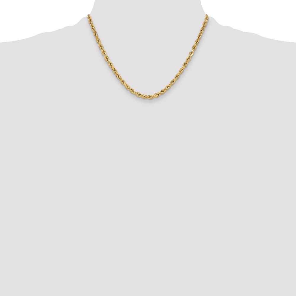 10k 5.5mm Semi-solid D/C Rope Chain (10DH040-18)