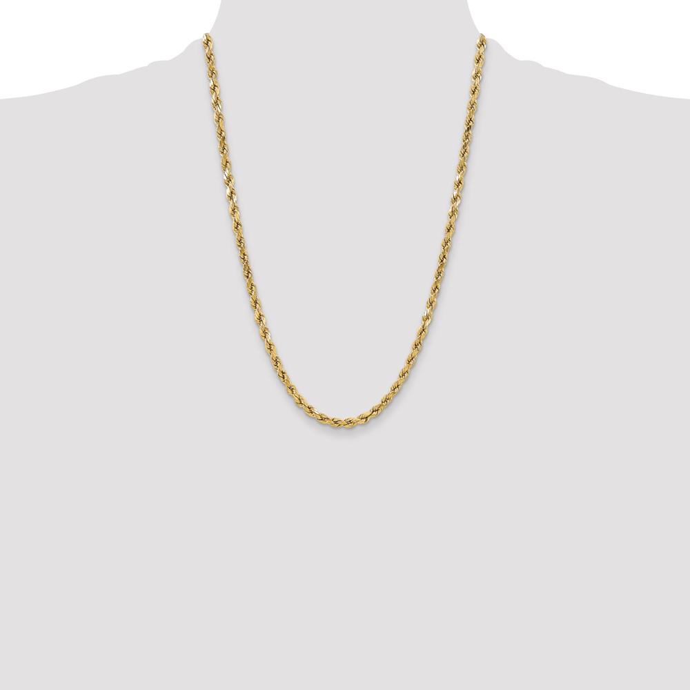 10k 5.5mm Semi-solid D/C Rope Chain (10DH040-24)