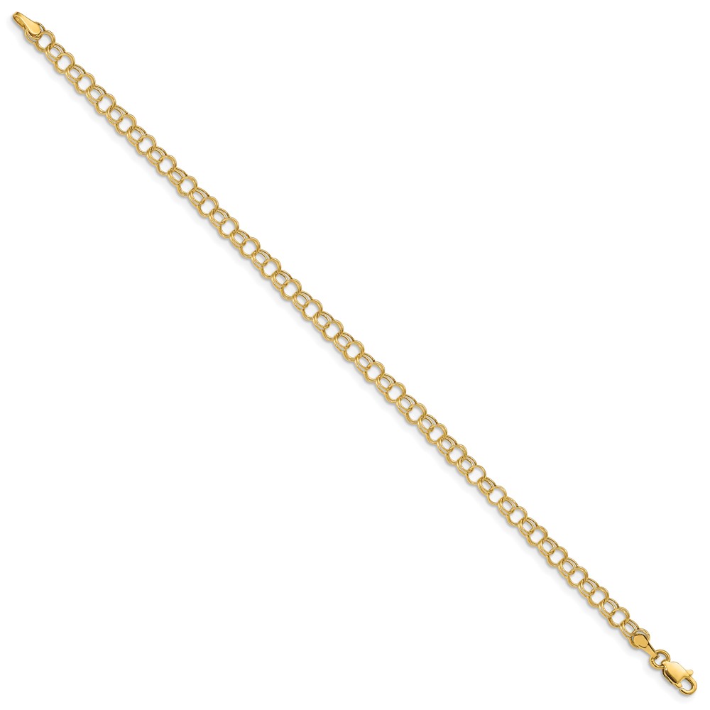 10k Hollow Double Link Charm Bracelet (10DO350-5.5)