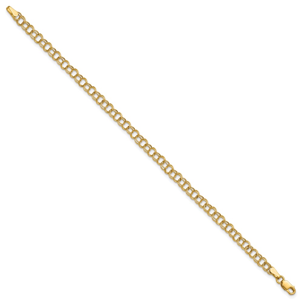 10k Hollow Double Link Charm Bracelet (10DO350-7)