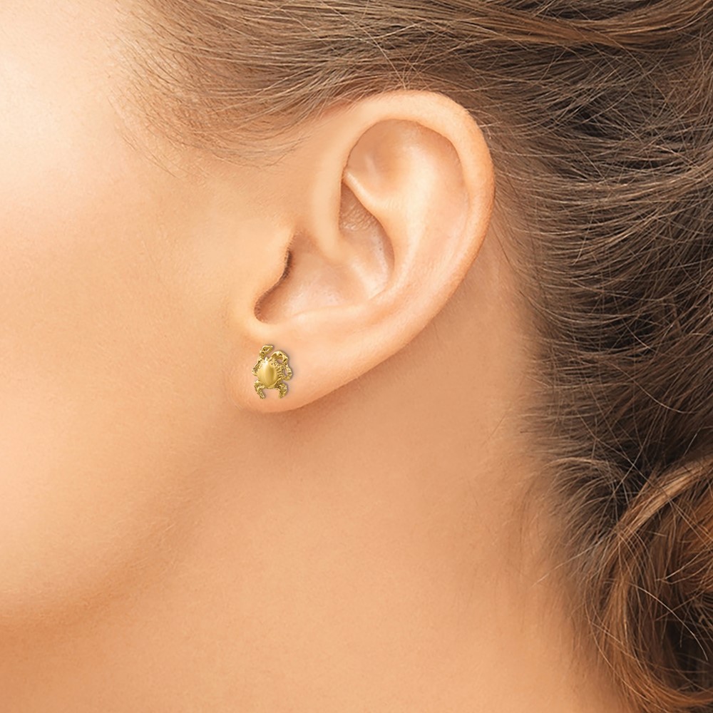 10k Crab Earrings (10E907)