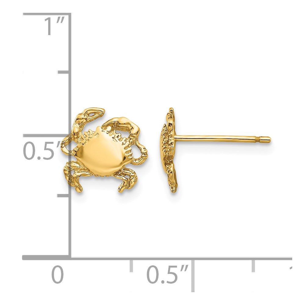 10k Crab Earrings (10E907)