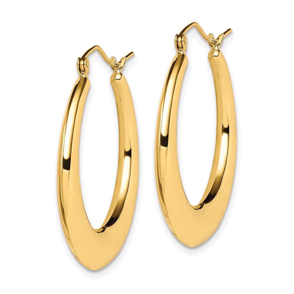 10k Polished Hollow Classic Earrings (10ER139)