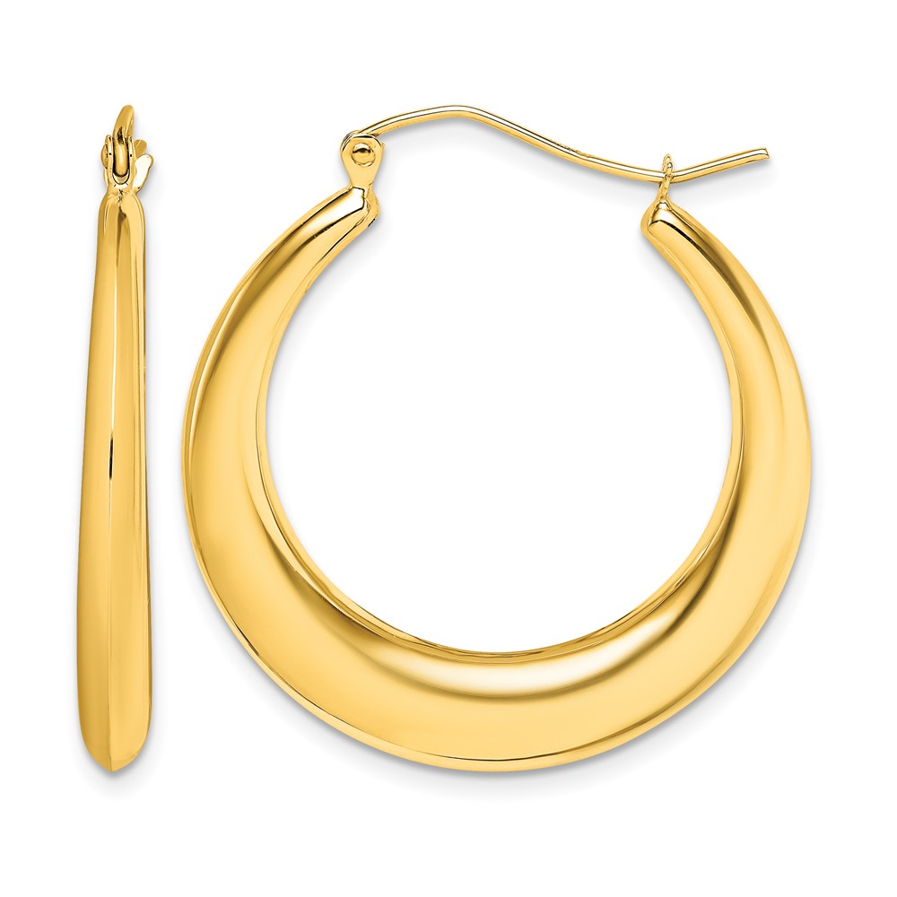 10k Polished Hollow Classic Earrings (10ER139)