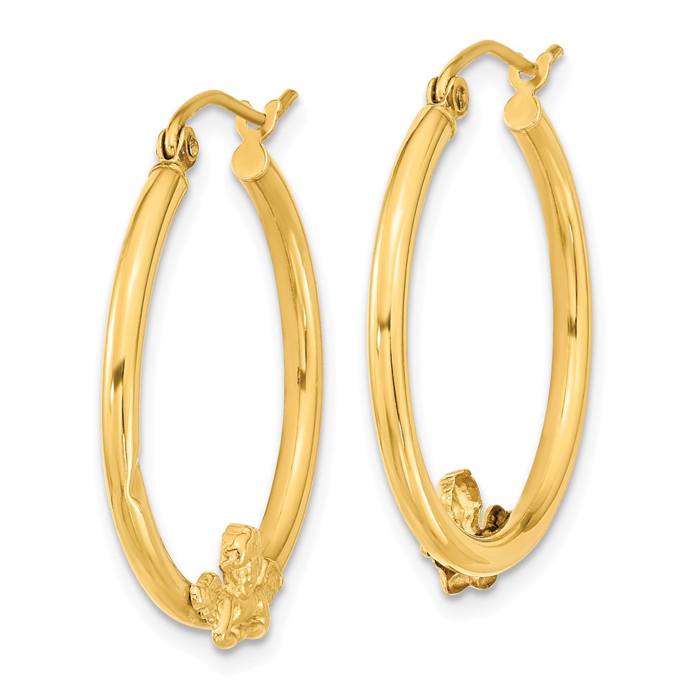 10k Angel Hoop Earrings (10ER151)
