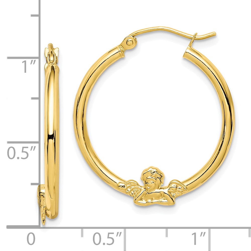 10kt yellow gold hoop earrings