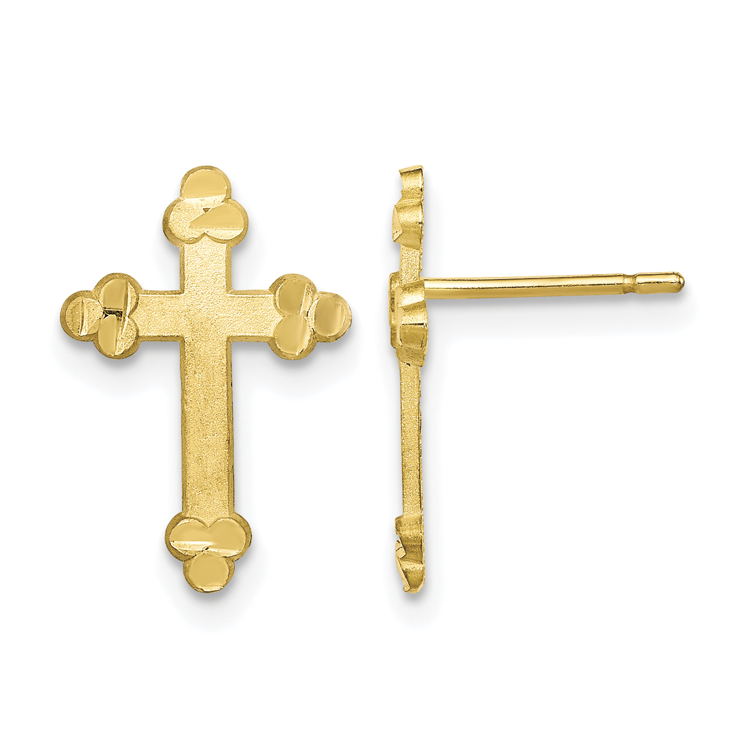 10k Budded Cross Earring (10ER19)